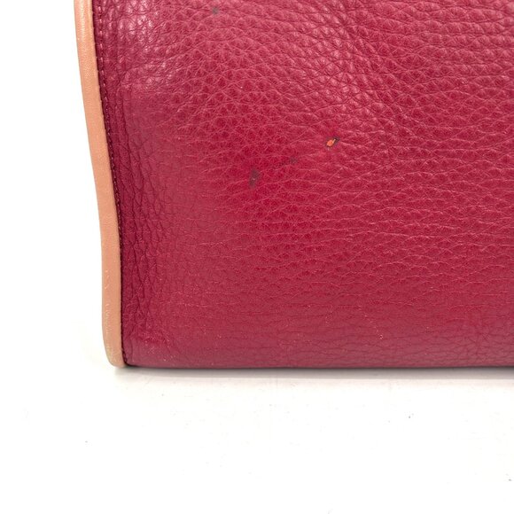 SEE BY CHLOE Burgundy Tan Pebbled Leather Luxury Designer Handbag Purse - Picture 4 of 12